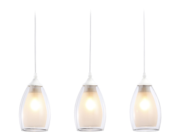 Подвесной светильник TR3536/3 WH/CL/FR белый/прозрачный/белый матовый E27*3 max 40W 640*120*820 Ambrella Light