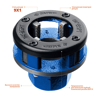 1 1/4" клупп трубный резьбонарезной (BSPT R), серия Профессионал ЗУБР