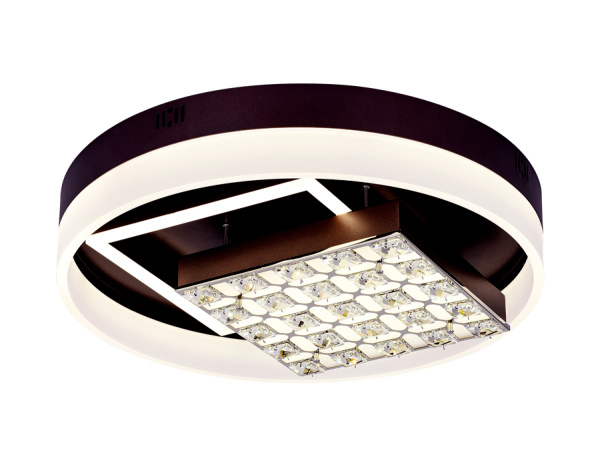 Потолочный светодиодный светильник с пультом FA145 CF кофе 104W D500*120 (ПДУ РАДИО 2.4) Ambrella Light