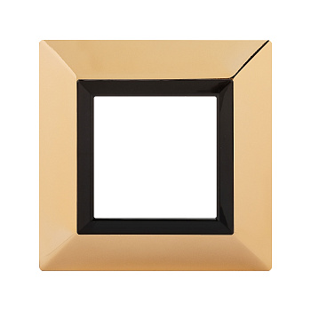 Рамка из металла, "Avanti", золотая, 1 пост (2 мод.) DKC