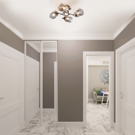 Потолочная люстра 4*E27 40Вт чёрный жемчуг IP20 (30165/4 черный жемчуг) Eurosvet