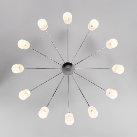 Потолочная люстра со стеклянными плафонами 12*E14 60Вт хром IP20 Vegga (70160/12 хром) Eurosvet