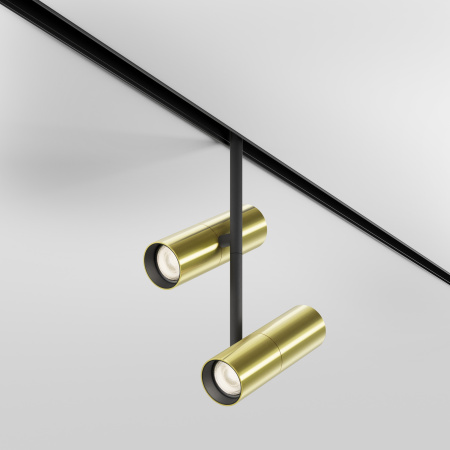 Трековый светильник LED 24Вт Черный и Латунь IP20 Magnetic track system Exility TR005-4-2X12W-DS-BBS Technical Maytoni