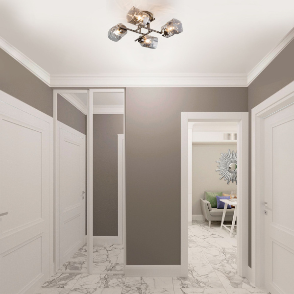 Потолочная люстра 4*E27 40Вт чёрный жемчуг IP20 (30165/4 черный жемчуг) Eurosvet