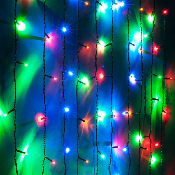 Гирлянда занавес на ель 0,45*1,5 м IP20 (200-003 мульти) Eurosvet