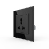 Розетка универсальная 1 модуль Черная Livolo