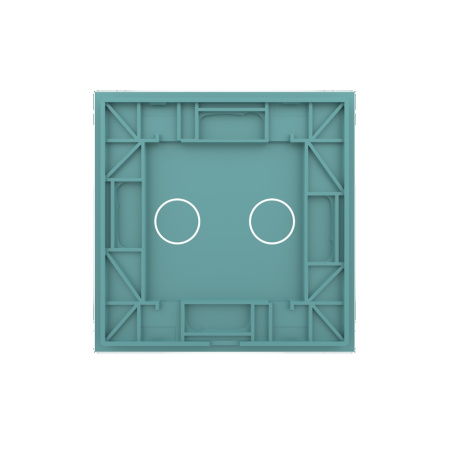 Панель для двухклавишного выключателя зеленая Livolo