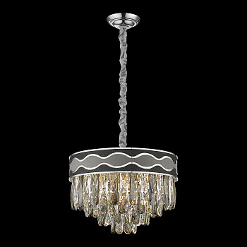 Люстра подвесная Хром/Прозрачный E14 7*40Вт WE135.07.103 WERTMARK