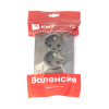 Валенсия Лицевая панель розетки 2-местной с/з 16А графит с защ, штор, EKF