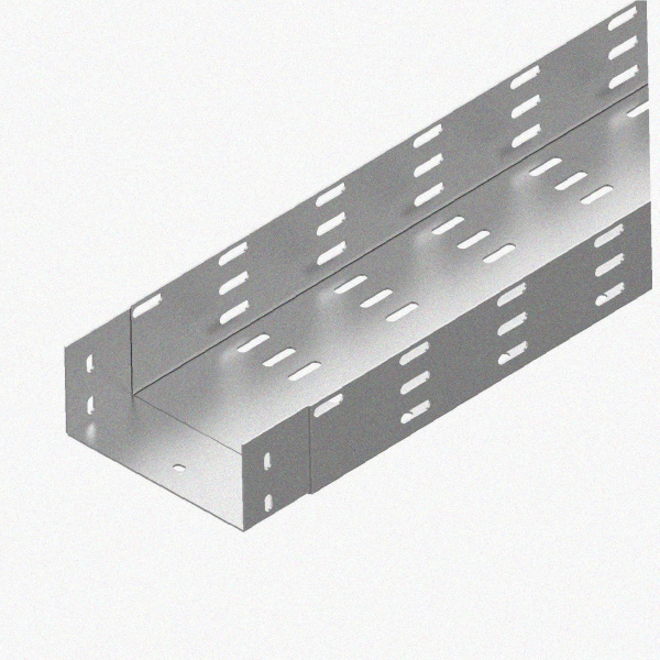 Лоток монтажный цельный перфорированный ЛМЦ300х50х3000 УТ1,5, оцинкованный лист, S1,5