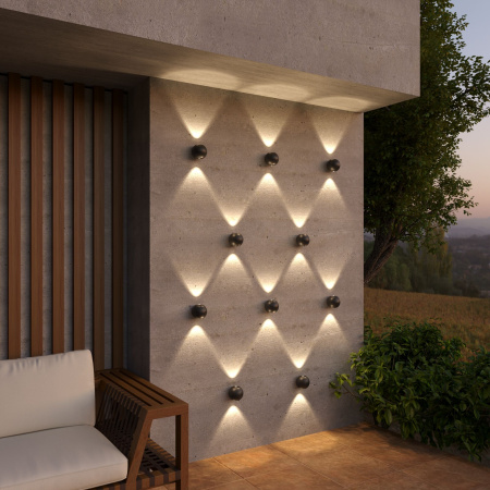 Уличный настенный светодиодный светильник 10Вт 3000К черный IP54 Diver (a038539) Elektrostandard