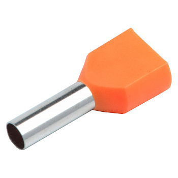 Наконечник-гильза НГИ2 GNGI-E2-2x0,5-8 Оранжевый, 100 штук General