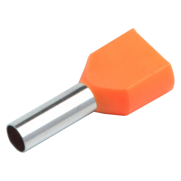 Наконечник-гильза НГИ2 GNGI-E2-2x0,5-8 Оранжевый, 100 штук General