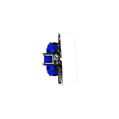 Выключатель встраиваемый Voltum S70 двухклавишный 10А, (белый глянцевый)