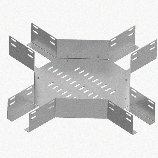 Лоток крестообразный перфорированный КМ 150х50 УТ1,5, оцинкованный лист S1,5