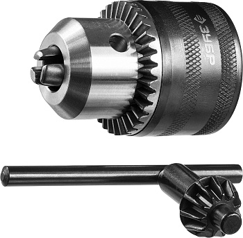 Патрон ударный ключевой для дрели, Профессионал 2908-13-1/2, 13мм, посадочная резьба 1/2", D=1,5-13мм, с ключом в комплекте ЗУБР