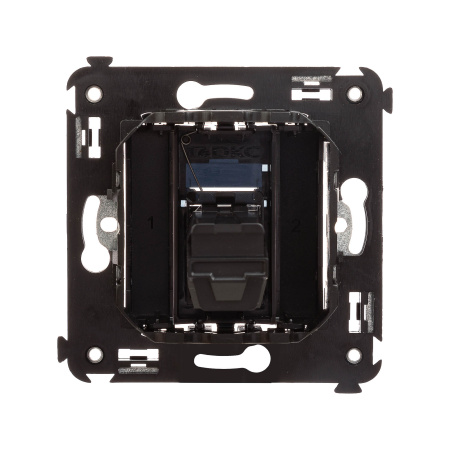 HDMI розетка одинарная в стену, тип А-А, "Avanti", "Черный квадрат" DKC