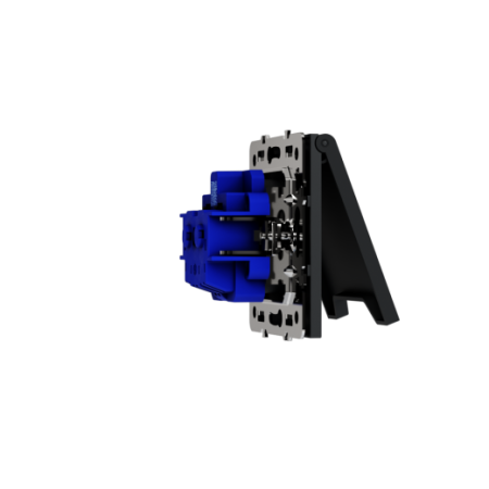 Розетка встраиваемая Voltum S70 с заземлением, защитными шторками и крышкой 16А, (графит)