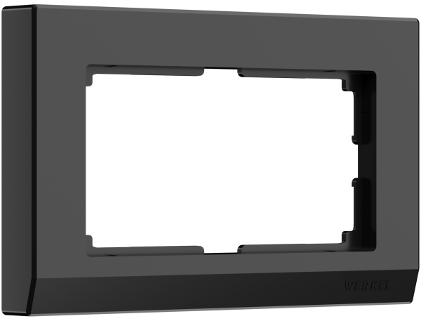 Stark Рамка горизонт/вертик для 2-ой розетки . Черный IP20 Werkel