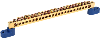 Шина N "ноль" на двух угловых изоляторах ШНИ-8х12-24-У2-С IEK