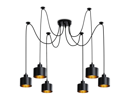 Подвесной светильник в стиле лофт TR8132/6 BK черный E27*6 max 40W D700*800 Ambrella Light