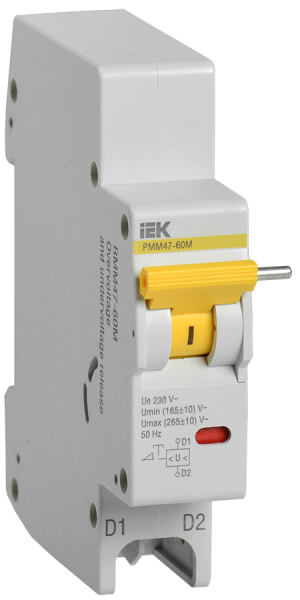 Расцепитель минимального и максимального напряжения РММ47-60М на DIN-рейку для ВА47-60M IEK