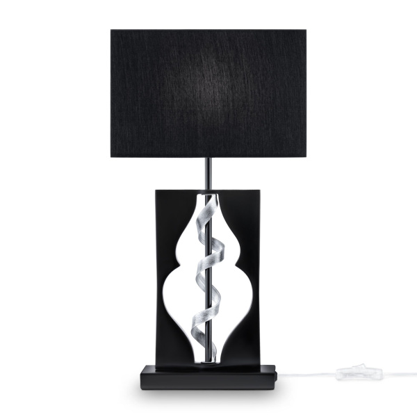 Настольная лампа 1*E14 40Вт Черный и Хром IP20 Intreccio ARM010-11-R Maytoni