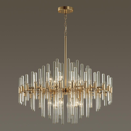 Люстра E14 12*40W STIKA золотой/стекло ODEON LIGHT