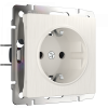 Встраиваемые механизмы Розетка СУ 1 мест. с зазем. 16А перламутр рифленый IP20 Werkel