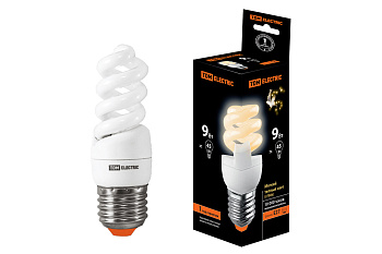 Лампа энергосберегающая КЛЛ-FSТ2-9 Вт-2700 К–Е27 (32х99 мм) TDM