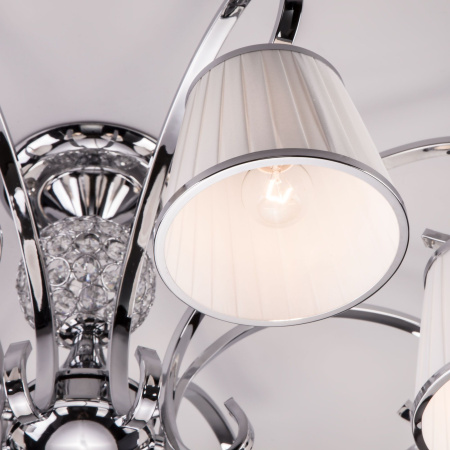 Потолочная люстра с абажурами 8*E14 40Вт хром IP20 Tessa (60088/8 хром) Eurosvet