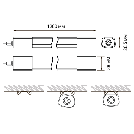 Светильник светодиодный ДСП-PWP-C4 36Вт 6500К 3200Лм - IP65 JazzWay