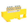 Шина "PE" на изоляторе 6*9 на DIN-рейку 6 выводов, желтый, LD555-69-6 STEKKER