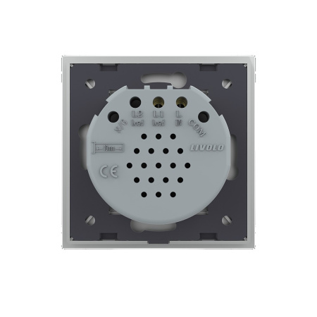 Сенсорный выключатель 1 клавиша 1 пост Серый Livolo