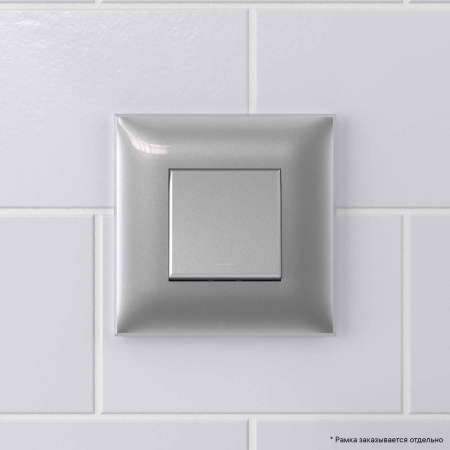 Выключатель одноклавишный в стену, "Avanti", "Закаленная сталь" DKC