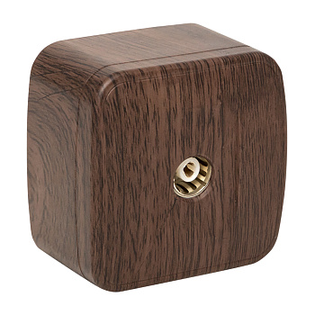 Минск Розетка TV 1-местная ОП 75Ом 5-862МГц тёмное дерево EKF