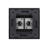 Розетка спутниковая SAT двойная Черная Livolo