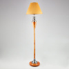 Торшер классический с абажуром 1*E27 40Вт хром, янтарный IP20 Majorka (009/1T янтарный) Eurosvet