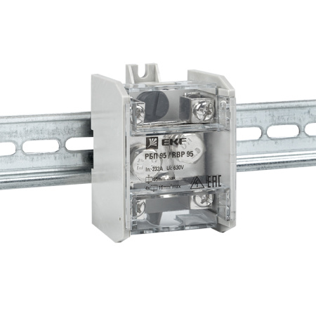Распределительный блок проходной РБП 95 (1х95-4х16 мм2) 232/100А PROxima EKF