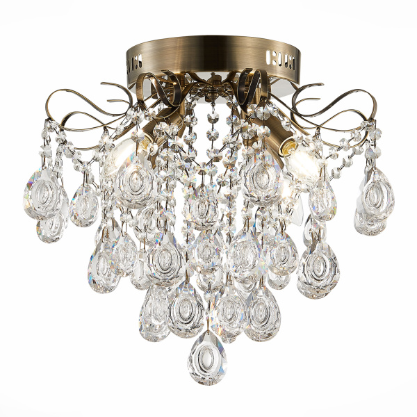 Светильник потолочный Бронза/Прозрачный E14 4*60Вт SLE160102-04 EVOLUCE