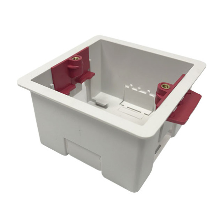 Квадратная монтажная коробка для гипсокартона размер 81х81 наружные габариты Livolo