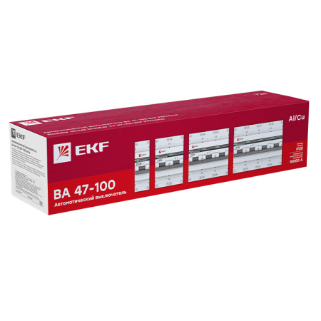 Выключатель автоматический ВА МОД 1П 100А С 10кА ВА 47-100 Basic EKF