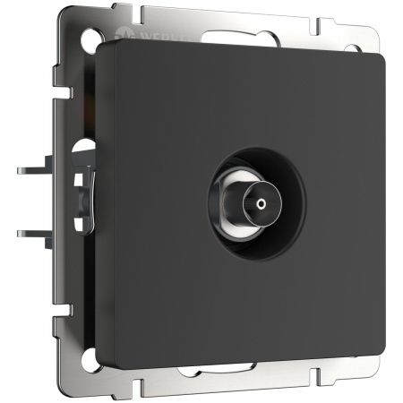 Встраиваемые механизмы Розетка СУ TV оконечная . черный матовый IP20 Werkel