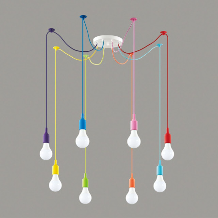 Св-к подвесной "паук" E27 8*60W 220V LOTTE разноцветный LUMION