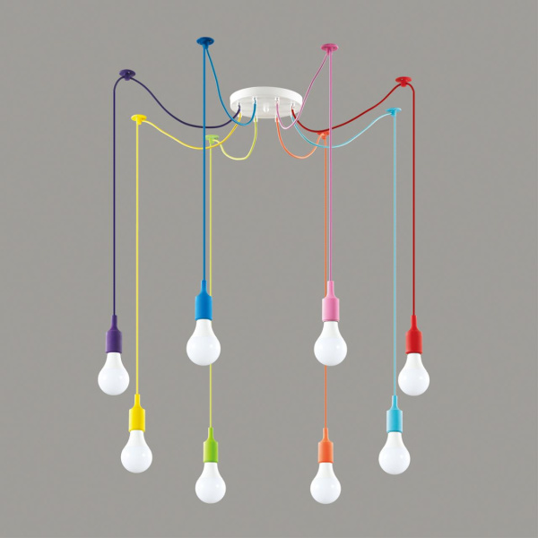 Св-к подвесной "паук" E27 8*60W 220V LOTTE разноцветный LUMION