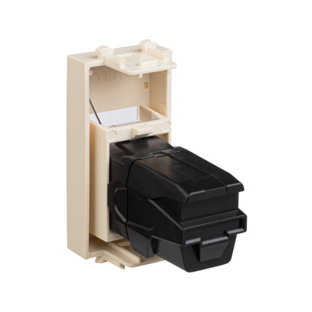 USB 2.0 розетка модульная, тип А-А, "Avanti", "Ванильная дымка", 1 модуль DKC