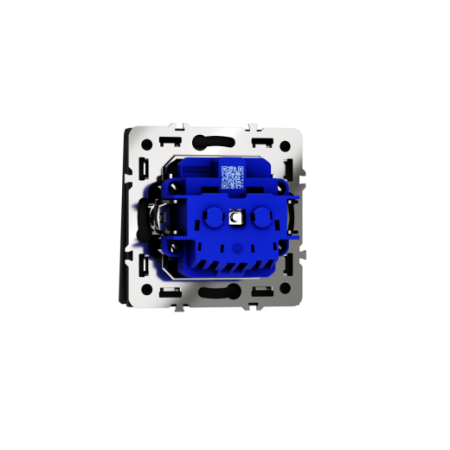 Розетка встраиваемая Voltum S70 с заземлением, защитными шторками и крышкой 16А, (графит)