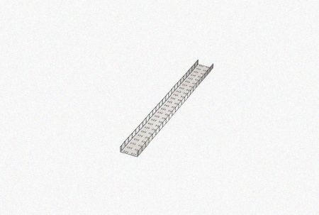 Лоток замковый перфорированный ЛМЗ 200х60х3000 УХЛ1, оцинкованный лист, S1,5