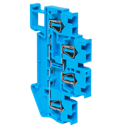 Колодка клеммная пружинная двойная JXB-ST-2,5 24А синяя EKF Колодка клеммная пружинная двойная JXB-ST-2,5 24А синяя EKF
