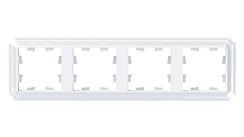 ATLASDESIGN ANTIQUE 4-постовая РАМКА, универсальная, БЕЛЫЙ Schneider Electric